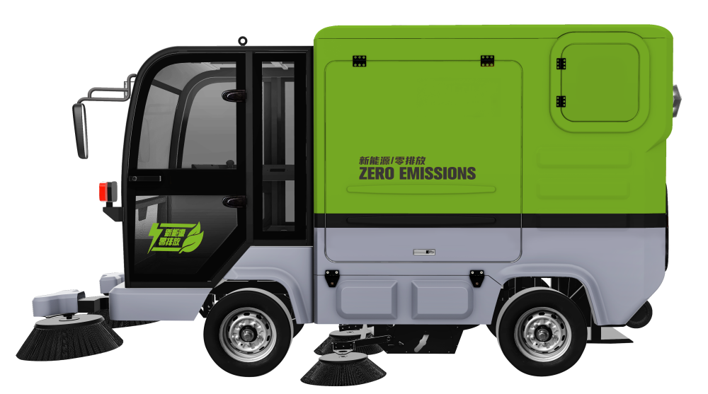 four-wheel road sweeper