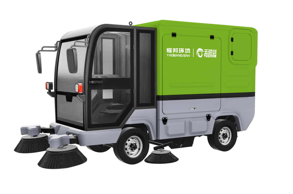 four-wheel road sweeper